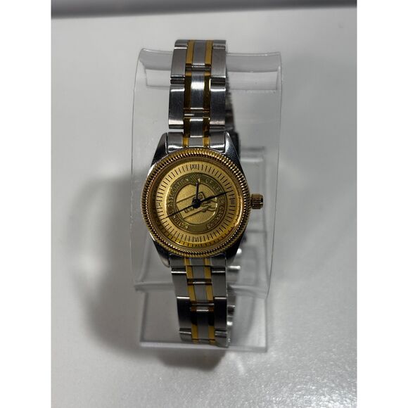Hampden National Association of Lettercarriers quart two-tone watch working